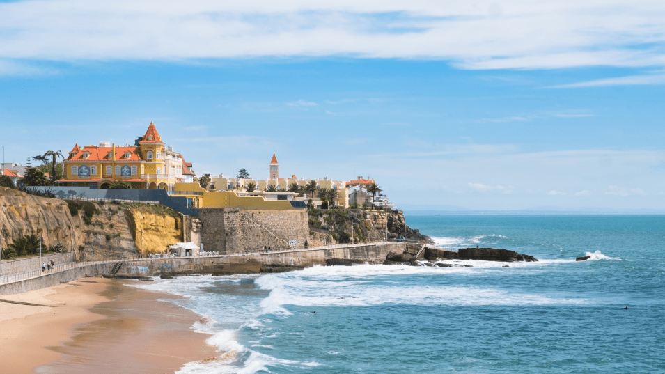 Captivating coastal charm of Cascais, Portugal: Sun-kissed beaches, vibrant blue waters, and picturesque landscapes, blending tradition with modern allure